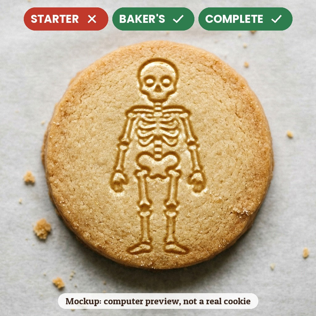 Skeleton stamp disc - Starter: no, Baker's: yes, Complete: yes - computer preview, not a real cookie