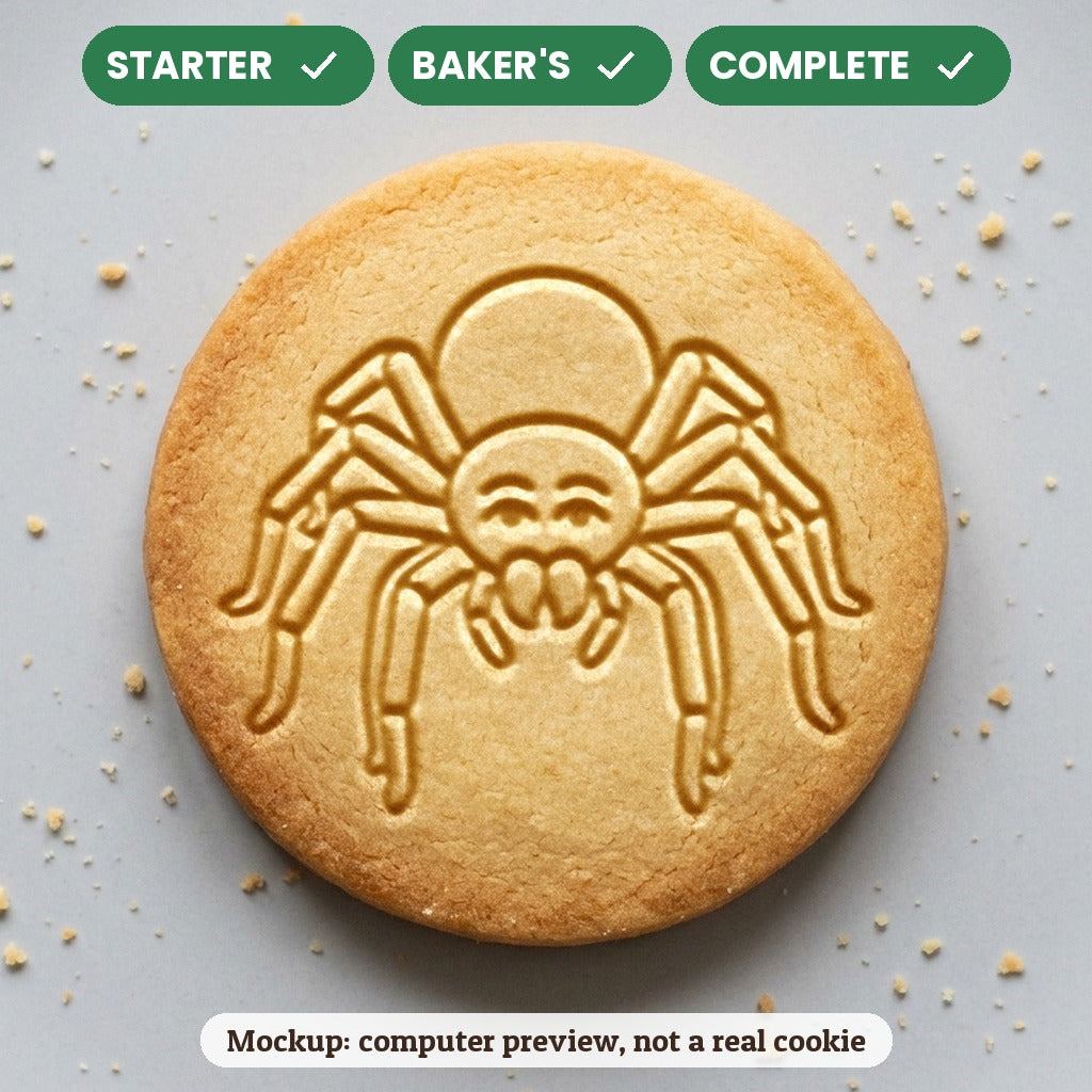Spider stamp disc - Starter: yes, Baker's: yes, Complete: yes - computer preview, not a real cookie