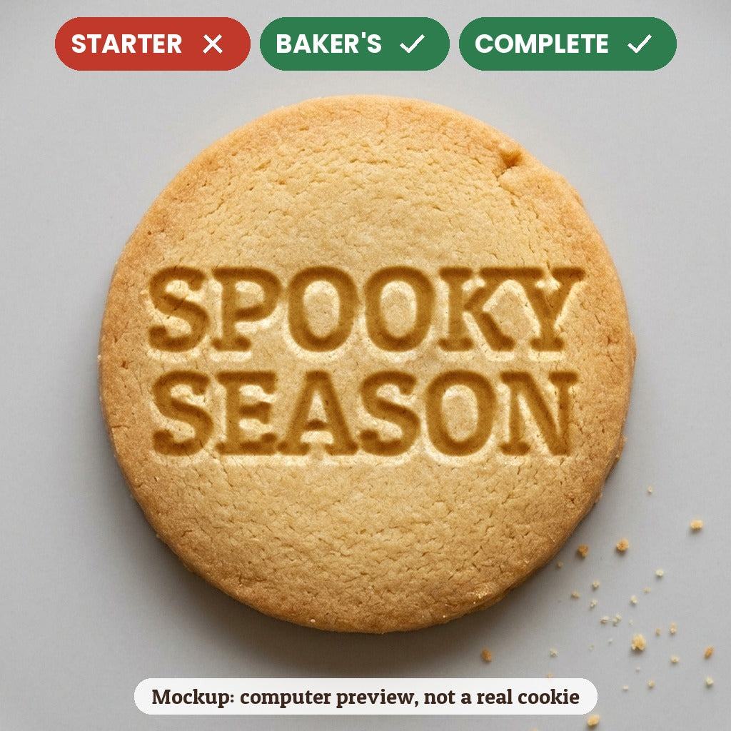 Spooky Season stamp disc - Starter: no, Baker's: yes, Complete: yes - computer preview, not a real cookie
