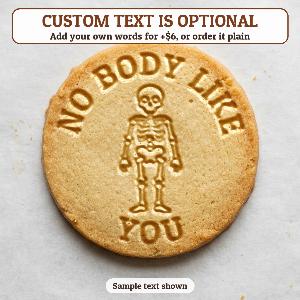 Skeleton with optional custom text