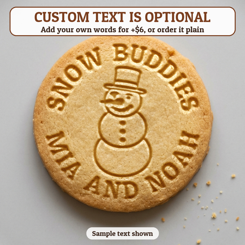 Snowman with optional custom text