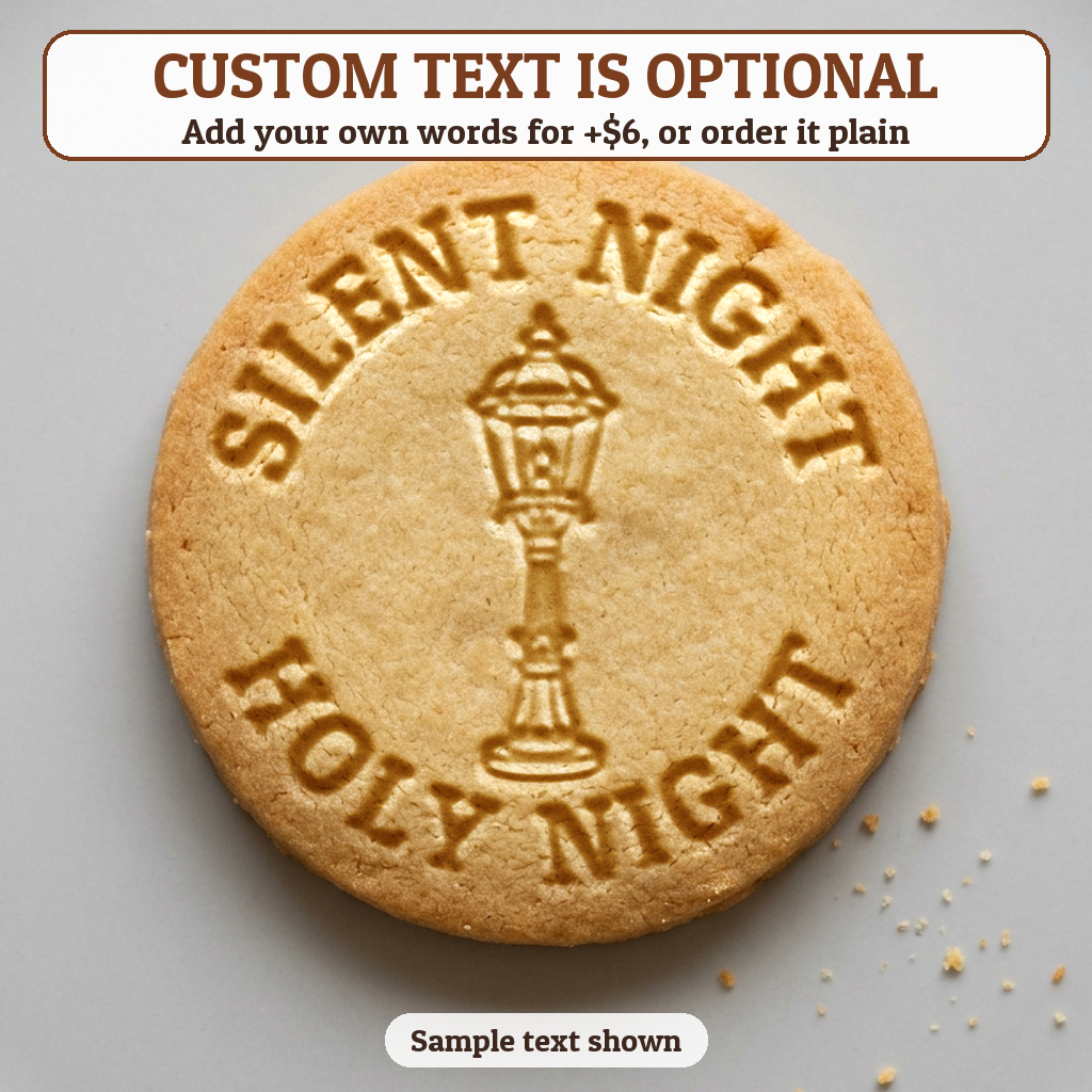 Snowy Street Lamp with optional custom text