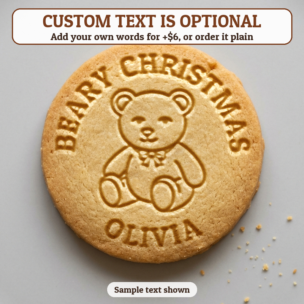 Teddy Bear with a Bow with optional custom text