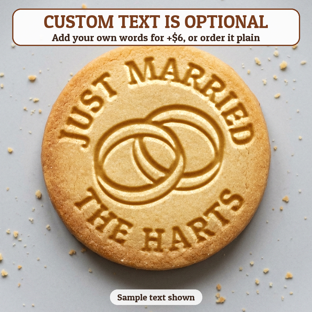 Wedding Rings with optional custom text