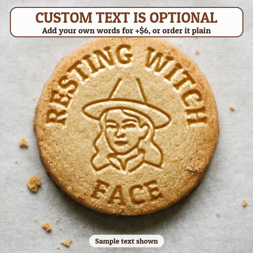 Witch Face with optional custom text